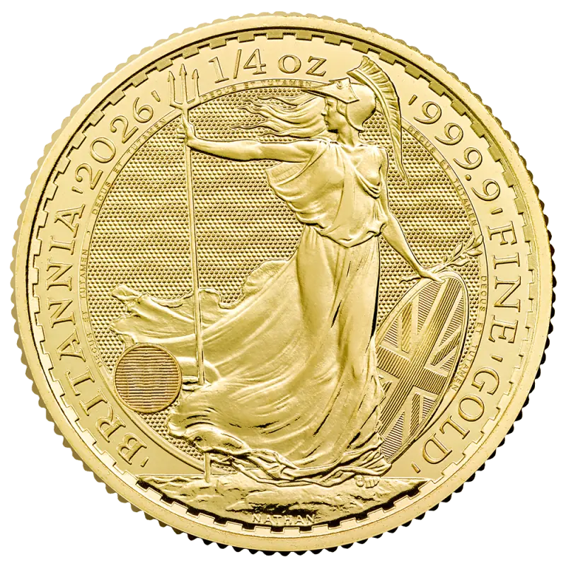 1/4 oz Britannia Charles III Gold Coin | 2026 - pilt 1