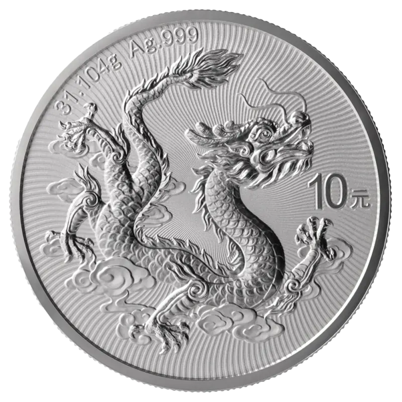 1 oz Chinese Dragon Silver Coin | 2025 - pilt 1