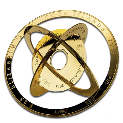 1 oz Cook Island Armillary Valcambi Gold Coin - image 1
